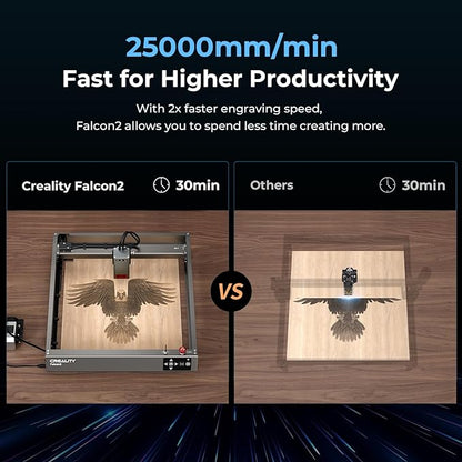 Creality 22W Laser Engraver 4-in-1 Rotary Roller Kit for Glass Tumbler Ring, 120W Power Laser Cutter and Engraver Machine, CNC Laser Engraving Machine Laser Engraver for Wood and Metal etc, 17" x 16"