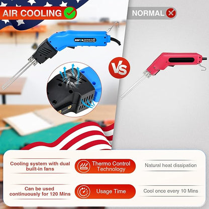 Hot Knife Foam Cutter Air Cooled 200W (4 Blades) Electric Hot Knife Styrofoam Cutter Foam Cutting Tool for EPP, EPS, XPS, EVA, EPE, PU, KT Board, Sponge