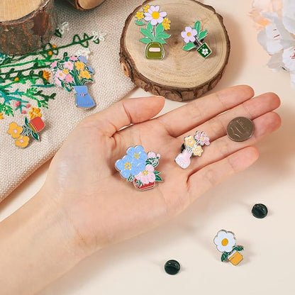 Mixed Enamel Pins for Backpacks, Beadthoven Cute Enamel Brooch Pins Set, Funny Backpack Pins, Aesthetic Lapel Badge Pins Bulk for DIY Clothes Accessories Holiday Gifts