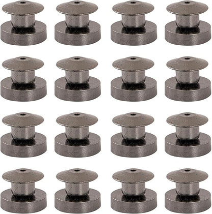 16 Pcs Magnetic Pin Backs - 10mm Locking Converters for Enamel Pins, Secure Lapel Pin Backing Replacement with Metal Clasps