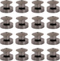 16 Pcs Magnetic Pin Backs - 10mm Locking Converters for Enamel Pins, Secure Lapel Pin Backing Replacement with Metal Clasps