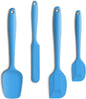 4 Piece Silicone Spatula Set, Flexible Heat Resistant Non-scratch Baking Cooking Rubber Spatulas with Stainless Steel Core, Blue