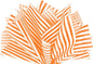 Flexicore Packaging Orange Pin Stripe Print Gift Wrap Tissue Paper Size: 15 Inch X 20 Inch | Count: 100 Sheets | Color: Orange Pin Stripe