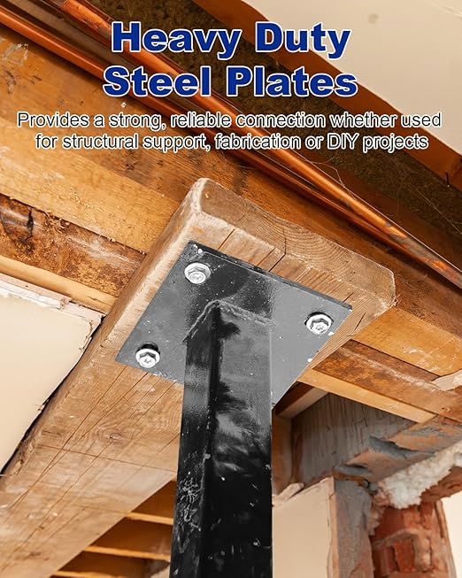 Rocaris 10 X 10 X 1/4 Inch A36 Steel Plate Hot Rolled, Metal Square Plate for Construction Boards, Structure Support, Weldable Square and Industrial