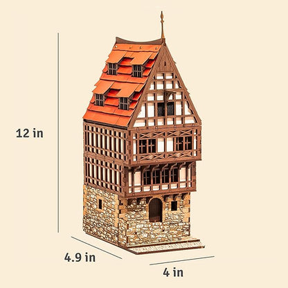 Creaky Timbers P - 3D Wooden Puzzle - 28mm Scale Model Building Kit for Adults, Educational Toy, Creative Gift, DIY Family Activity, Tabletop Miniature Terrain Kit, Architecture