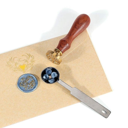 Yoption 360 Pcs Blue Sealing Wax Beads Set for Wax Seal Stamp with Candles and Melting Spoon
