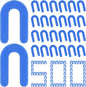 DGSL Tile Leveling System Tile Spacers 1/16 Inch, 500 pieces Horseshoe Shim U Shape Plastic Tile Leveling Clips for Various Types of Tile Leveling (Blue)