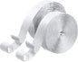 BRAVESHINE Industrial-Strength Self Adhesive Hook and Loop Roll - 1.2 Inch 16.5FT Double Sided Hook and Loop Strips Fasteners Tape for Sewing, Pedal Board, Mounting or Hanging Items - White