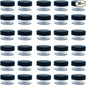 30 Pcs Sample Containers, 10 Gram Mini Sample Jars for Cosmetic, Eye shadow, Black Lid