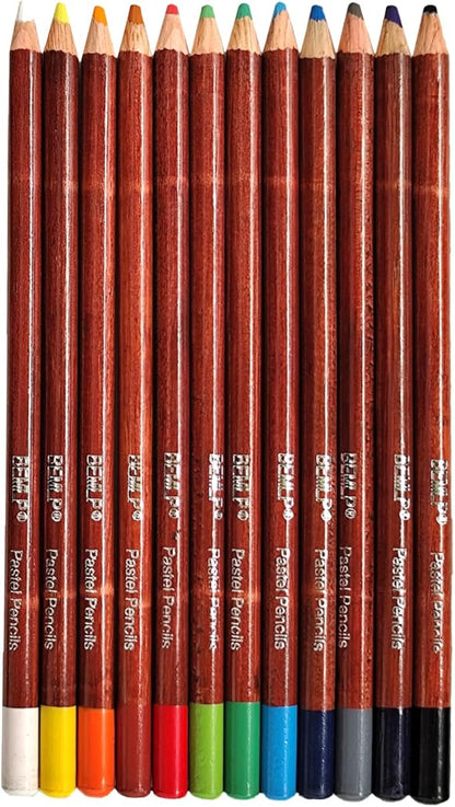 BEMLP 12 Non-toxic Professional Soft Pastel Pencils Drawing Sketches Colored Pencils For Drawing School Lapices De Colores Stationery