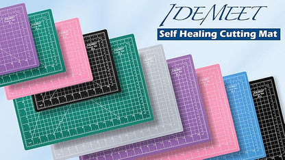 Density-upgraded 24" x 36" Large Self Healing Sewing Mat, Idemeet Rotary Cutting Mat 5 Play Cut Board for Crafts Hobby Project, Scale Size 24" x 36", A1, Green