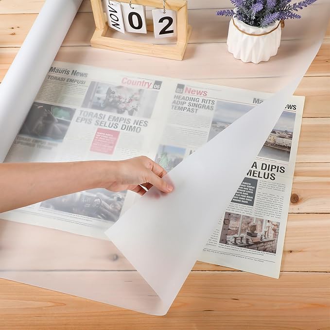 Ctosree 36" x 20 Yards 1000H Design Vellum Roll Architectural Vellum Paper White Translucent Drafting Paper Roll for Drawing Sketching Architecture Building