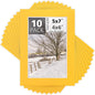 Mat Board Center, Pack of 10, 5x7 for 4x6 Deep Yellow Color Mats - Bevel Cut, Acid Free, 4-ply Thickness, White Core - for Pictures, Photos, Framing