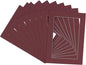 5x7 Mat for 8.5x11 Frame - Precut Mat Board Acid-Free Show Kit with Backing Board, and Clear Bags Maroon 5x7 Photo Matte Made to Fit a 8.5x11 Picture Frame Matboard for Framing, Pack of 25 Mats