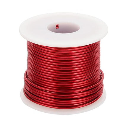 MECCANIXITY 12 Gauge Anodized Aluminum Craft Wire Bendable Bonsai Training Wire 98 Feet 2mm for Sculpting Crafts Wreath Floral Beading Jewelry Making, Red