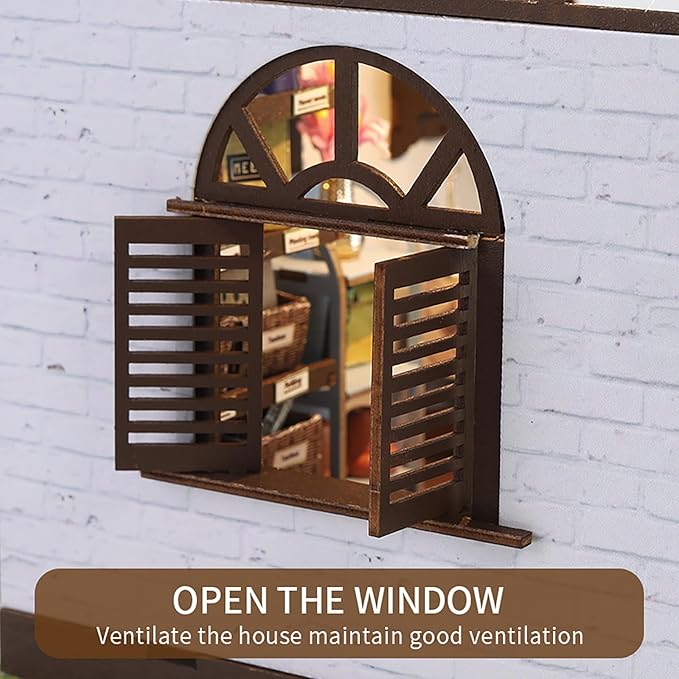 This DIY Miniature Building Set Helps You Create Your own Cozy Greenhouse with All The Furniture Included. It's Suitable for Adults and Teenagers and Makes a Great Gift for Halloween and Christmas.