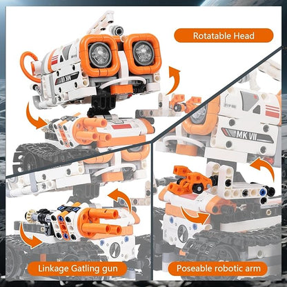 STEM Robotics Kit for Kids Ages 8-12 8-14+, 5-in-1 Remote/APP Control Coding Robot, Educational Engineering Building Toys with Programming, Science Projects Great Gift for Boys & Teens
