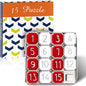 Metal Number Slide 15 Puzzle Red and White Number Sliding Puzzle Educational Pocket Funny IQ Game for Teens and Adults, Ideal for Learning Tool Party Favors(Red and White,4 Pack)