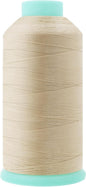 Mandala Crafts Bonded Nylon Thread Cream Heavy Duty Sewing Threads - 2843 YDs Size 46 210D T45 Tex 45 Thread for Leather Jeans Weaving Outdoor Marine Upholstery Threads