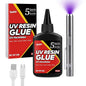 UV Resin Kit with Light - 60g UV Resin with Rechargeable Flashlight, Fast Curing in 5 Seconds, Clear UV Glue for Welding Plastic, Glass Repair, Acrylic - UV Adhesive for Bonding Jewelry, DIY, Crafts