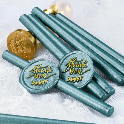 16 PCS Sealing Gun Wax Sticks in Patina Color for Stamp Seals, Fit to Mini Glue Gun