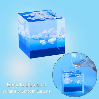 4 Inches Cube Silicone Molds Square Silicone Molds Resin Epoxy Casting Molds