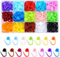 LUNARM 300 Pcs Stitch Markers, 15 Colors Crochet Stitch Needle Clip Knitting Plastic Locking Needle Clip Counter with Clear Storage Case for DIY Handicraft Place Buckle Marker