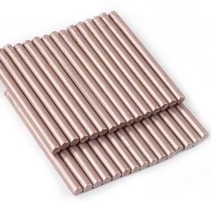 Champagne Gold Wax Seal Sticks, 30pcs Sealing Wax Sticks, HOSEALING Glue Gun Wax Seal Sticks for Wax Seal Stamp, Premium Sealing Wax for Wedding Invitations, Letter, Envelope (Mini Size)