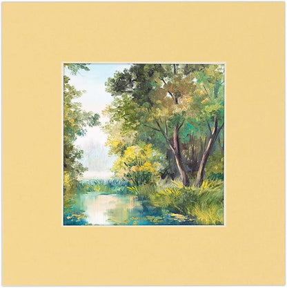 8x10 Mat Bevel Cut for 5.5x8.5 Photos - Acid Free Marzipan Beige Precut Matboard - For Pictures, Photos, Framing - 4-ply Thickness