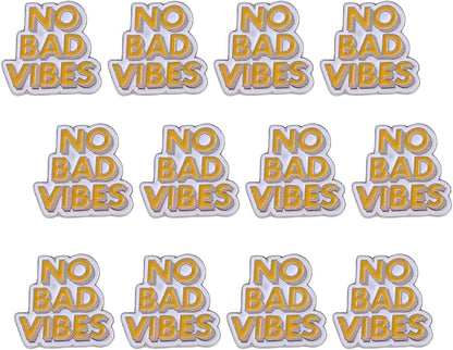 No Bad Vibes Brooch Pins Cartoon Enamel Pin Cute Metal Badges Learning for Girl Clothing Backpacks Bags Jewelry
