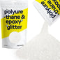 Hemway Polyurethane & Epoxy Glitter 100g Metallic Crystal Flake Additive for Halloween, Jewellery Making, Tumblers and Resin - Ultrafine (1/128" 0.008" 0.2mm) - White Iridescent