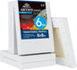 PHOENIX 6x8 Inch 6 Pack Artist Canvas - Small Stretched Canvases for Painting - 3/4 Inch Profile, 100% Cotton 11 Oz. Gesso Primed White Blank Professional Canvas Oil & Acrylic Paints