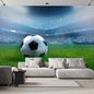 wall26 Wall Sticker/Wall Mural Close Up of a Football Ball on a Full Stadium, Not Peel and Stick, Non-Woven Wallpaper Decorative for Bedroom, Living Room, Office - 108x168 inches