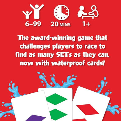 PlayMonster Set Card Games for Kids - Matching Game, Pool, Summer Toys, Pool, Travel Games, Memory, Learning Game, Multi-Player, Ages 6+