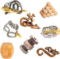 8 Pieces IQ Logic Training Brain Teaser Puzzles for Adults and Kids Family Games Party Favor Coffee Time Challenging Assembly and Disassembly Desk Toys