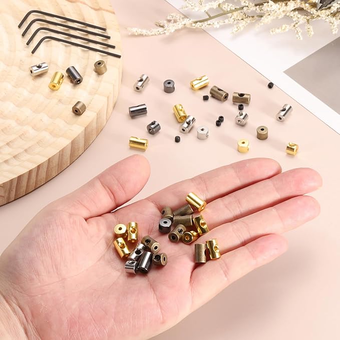 MECCANIXITY 70 Pcs Metal Locking Pin Backs, Locking Pin Keepers Clasp 9mm(H) with 4 Wrench Replacement in Storage Case for Badge, Brooch, Silver Tone