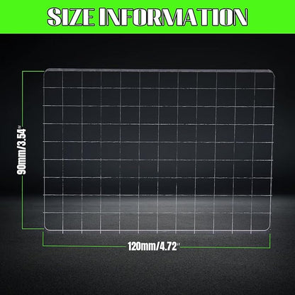 Clear Acrylic Stamp Blocks, 3.54" * 4.92" Acrylic Stamping Block Tool Clear Stamp with Grid Lines for Photography Props Scrapbooking Crafts Card Making