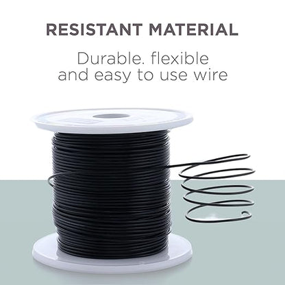 UTILE Bonsai Wire - Armature Aluminum Wire 100 ft 17 Gauge 1.4 mm Bonsai Training Wire, Tree Kit, Plant, Sculpting, Crafts, Bendable, Gardening, Beading and Jewelry Making (Copper, Black)
