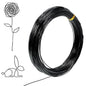 98 Feet Black Craft Wire Bendable, 1mm 18 Gauge Wire for Jewelry Making, Aluminum Sculpting Black Floral Wires for Crafts, Jewelry, Beading, Wreath Making