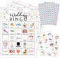 Wedding Party Bingo Game Cards(24 Players), Bridal Shower Bingo Card for Family Friend Adult, Large Group Holiday Engagement Party Activity Favor Decoration Supplies -001