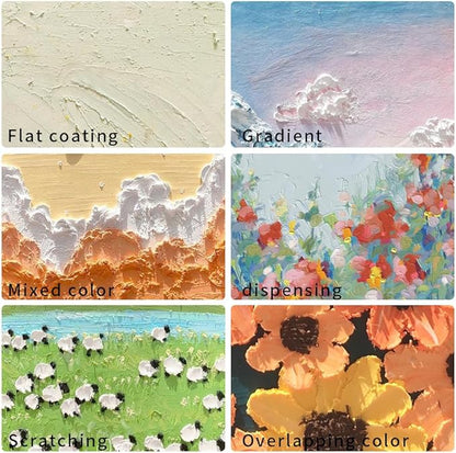 Mifuner Soft Oil Pastels Set (6 Sticks,6 Colors),Colors Heavy Oil Pastels Vibrant and Creamy,Art Supplies for Artists,Gallery Oil Painting Stick,Beginners,Adult Drawing Skin