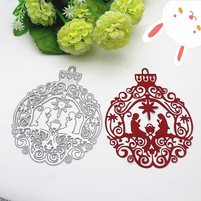 Mvchifay Cutting Dies Happy Birthday Metal Stencils Scrapbooking Tool DIY Emboss Paper Card Making (Pray couples-12.6x10.2cm)
