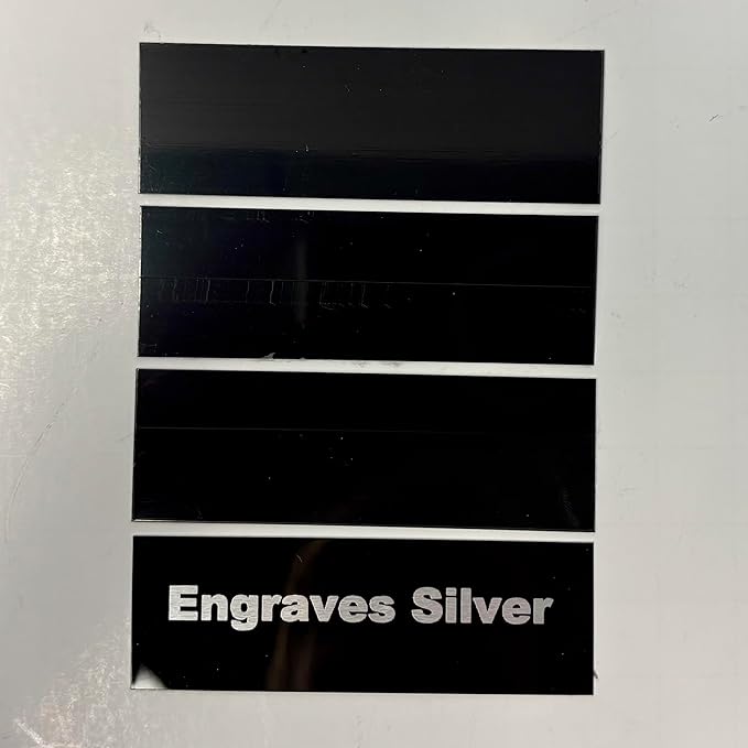Blank Metal Plates for Laser Engraving - 4 Pack | Aluminum Sheets 0.020" Thick | CO2, Diode, Fiber Laser Compatible | Multiple Sizes & Colors (Black (engraves silver), 1.5x3 inch)