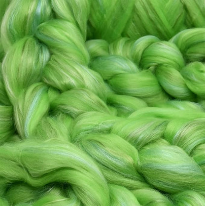 Merino Silk Luxe Tonal Designer Blend. Superfine Merino, Mulberry Silk, Tussah Silk. Top Roving for Spinning or Felting. Secret Garden 4oz