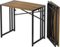 Narrow Folding Computer Desk 35 inch, Writing Gaming Computer Camping Desk, Espresso