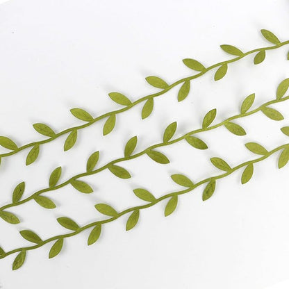 MEEDEE Leaf Trim - 1" x 20 Yards - Sage Green Ribbon for Leaf Wrapping Paper Sewing Craft Accessories Greenery Baby Shower Birthday Party Hemp Yarn Flowers Embellishments