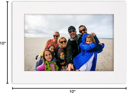 5x7 Mat for 8.5x11 Frame - Precut Mat Board Acid-Free Show Kit with Backing Board, and Clear Bags White 5x7 Photo Matte Made to Fit a 8.5x11 Picture Frame Matboard for Framing, Pack of 10 Mats