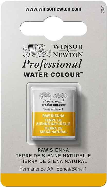 Winsor & Newton Professional Water Colour Paint, Half Pan, Raw Sienna