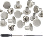 YORANYO 150 Sets 8MM Chicago Screws Leather Rivets for Fabric Chicago Binding Screws Buttons Metal Studs Rivets for Decorate and Repair Belts Bags Shoes Purse Dog Collar Leather Craft (Silver)