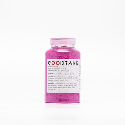 GOODTAKE Concrete Pigment, Rose Red Iron Oxide Pigment Powder, Concrete Cement Dye Color Coloring Powder for Brick, Tile, Clay, Lime, Mortar, Grout, Plaster, Paint, Bath Bombs (Rose Red, 20 oz)